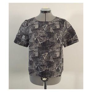 Madewell Textured Geo Crop Top Sz S